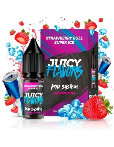 Strawberry Bull Super Ice Pod System 10ML Juicy Flavors Juicy Flavors Líquidos Vaper